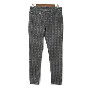 Levis 524 Too Super Low Gray Tribal Print Straight Leg Jeans Sz 29